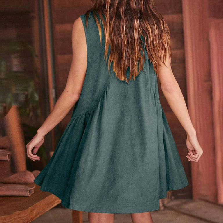 festival swing dress Swing Dress Abstract Watercolor Print main image 1