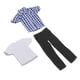 thumbnail image 5 of Figura masculina en miniatura a escala 1/12, ropa, abrigo, traje y accesorios. Pantalón Corto Azul, 5 of 9