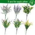 thumbnail image 2 of Artificial Flowers Outdoor, Faux Artificial Plants Shrubs Plastic Flower Bulk for Hanging Planter Porch Window Home Wedding Fall Summer Decor (, Multiple Color), 2 of 5
