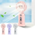 thumbnail image 1 of Iumwxz Portable Fan Handheld Fan 5000 Mah Long Battery Life Fast Charge Digital Display Power Bank 2-In-1 Mini Fan Mini Fan White Plastic Rollback $10 & Under, 1 of 9