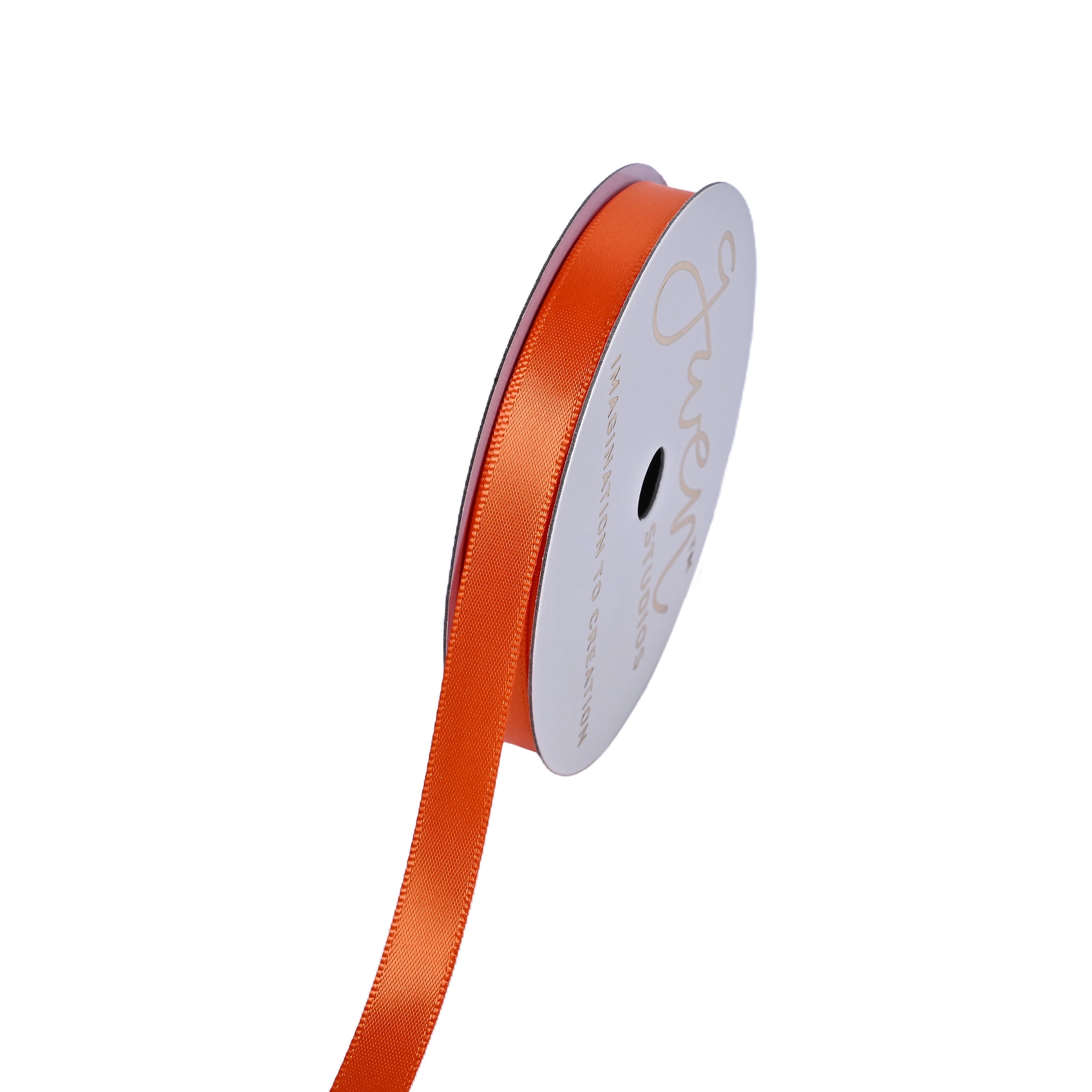 Gwen Studios 3/8" Orange Satin Ribbon, 7 Yards