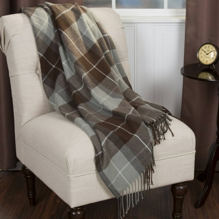 Benzara Soft Knitted Cotton Throw Blanket With Tassels ...