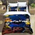 thumbnail image 2 of Juegos de cama con dibujos animados 3D C-Coraline, exquisitos artículos para la cama, juego de edredón, juego de cama de lujo, regalo de cumpleaños, 2 of 8