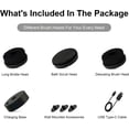 thumbnail image 6 of Electric Body Brush Back Scrubber for Shower, Waterproof Long Dual Handle Power Body Scrubber with 3 Heads, Bath Brush & 2 Speeds, for Cleansing, Exfoliating and Massaging Skin, Black, 6 of 8
