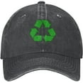 thumbnail image 2 of Recycle Recycling Symbol Baseball Cap Golf Dad Hat Adjustable Unconstructed for Men Women, One Size-X-Large, 2 of 8