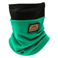 thumbnail image 1 of GDREDA Autumn And Winter Models Hanging Ear Scarf for Two Users – Colorful Patchwork Head Covering Half Patchwork Scarf Army Green,One Size, 1 of 3