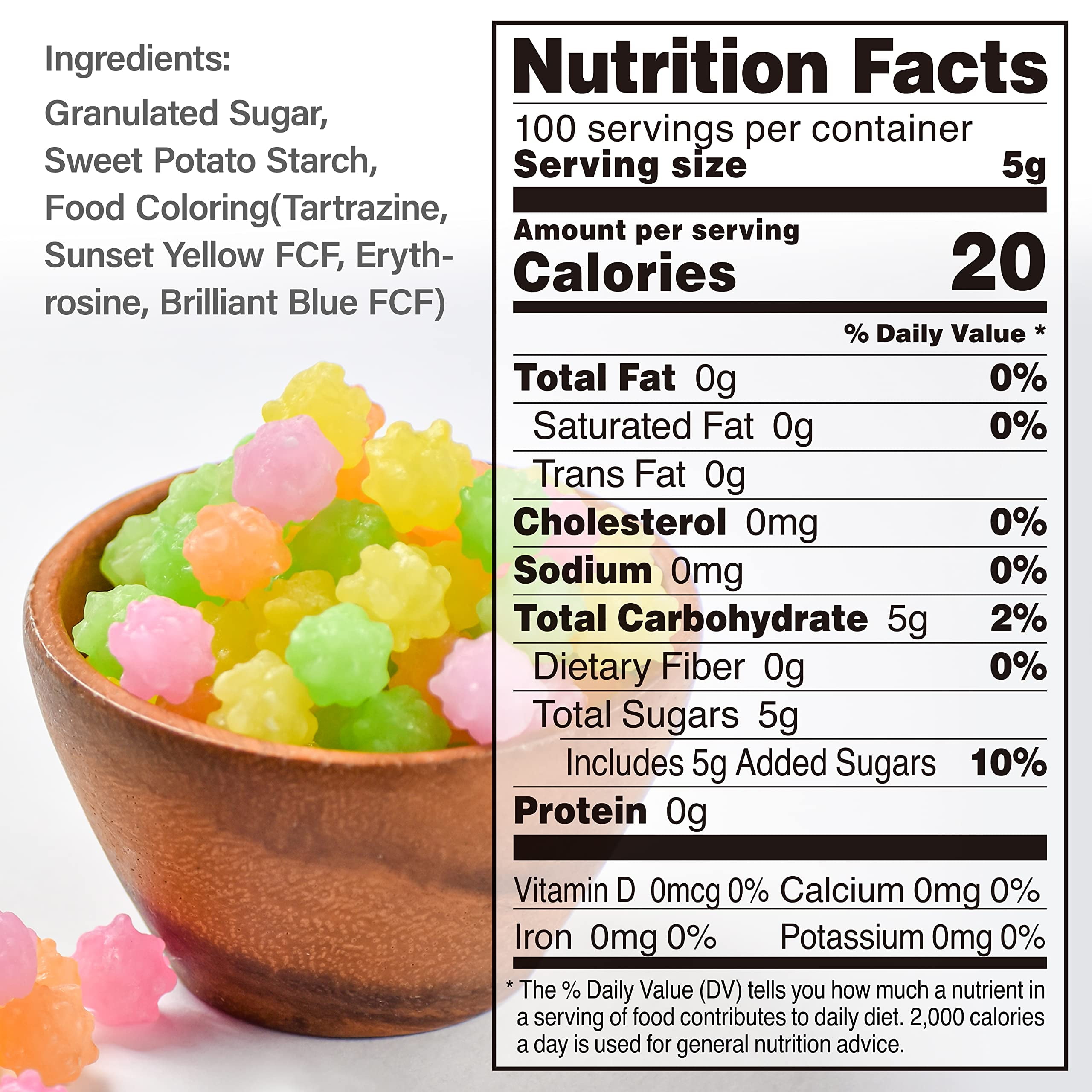 Yamasan Konpeito Japanese Colorful Sugar Candy, Handmade, Big Bag 500g