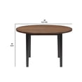 thumbnail image 4 of Benjara Jeremy 48" 5 PC Round Dining Table Set with Fabric Seat- Brown & Black, 4 of 7