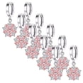 thumbnail image 1 of Aretes y Pendientes Flowers02 5Pzas Plata/Rosa Metal/Zirconia VenDepot, 1 of 1