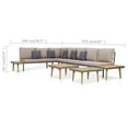 thumbnail image 2 of vidaXL Solid Acacia Wood Garden Lounge Set 4/5/7 Pieces Outdoor Multi Colors, 2 of 6