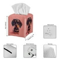 thumbnail image 5 of ZUXONGSY Dachshund Square Tissue Box Covers PU Leather Household Tissue Holder Stylish Tissue Box Cover Decorative Tissue Cube Box Cover for Children Birthday Gifts, 5 of 7