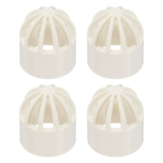 Uxcell 0.8 Inch (20mm) Fish Cover Permeable Cap, 4Pcs Aquarium Guard, White