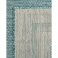 thumbnail image 7 of Unique Loom Outdoor Border Collection Area Rug - Soft Border (9' x 12' Rectangle Aquamarine/Ivory), 7 of 7