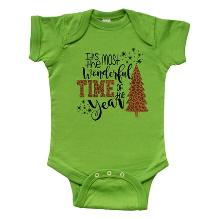 

Inktastic Christmas It s the Most Wonderful Time of the Year Cheetah Gift Baby Boy or Baby Girl Bodysuit