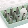 thumbnail image 5 of Martha Stewart 16-Piece Stainless Steel Assorted Cake Decorating Nozzles, Mint, 5 of 8