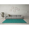 thumbnail image 3 of Ahgly Company Indoor Rectangle Solid Turquoise Blue Modern Area Rugs, 7' x 9', 3 of 4