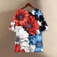 thumbnail image 4 of Women's 250th Anniversary USA Shirt Mid Sleeve Independence Day Top 4th of July Shirts America 250 Merchandise Loose Star Print Tee, 4 of 5