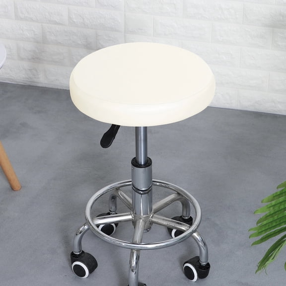 Waterproof PU Leather Round Chair Cover Slipcover for swivel Chair All Inclusive Bar Stool Seat Cushion Cover with Elastic Bands