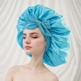 thumbnail image 4 of Xingzhi Silk Sleeping Hat Comfortable And Stylish Protects Hair And Is Versatile Life Deep Rose Red, 4 of 6