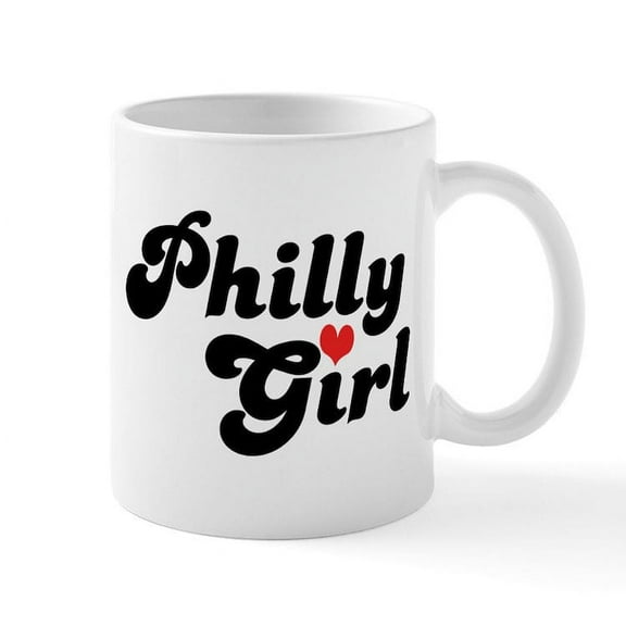 CafePress - Philly Girl Mug - 11 oz Ceramic Mug - Novelty Coffee Tea Cup