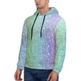 thumbnail image 3 of Naloa Beautiful Glitter Men's Casual Hooded Collar Drawstring Hoodies Pullover Sweatshirts Casual Long Sleeve Shirts-XX-Large, 3 of 7