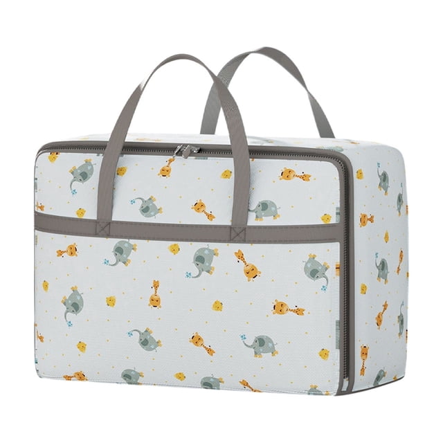 Ohufall Organisateurs et Rangement de Garde-Robe Épais Robustes Très Grands Sac Fourre-Tout pour Vêtements Sac de Rangement Poignée Renforcée Double Fermeture Éclair Économiseur d'Espace