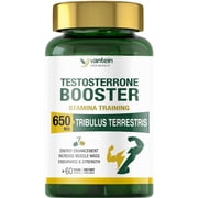 Vantein Testosterone Booster for Men 1000mg, Premium Tribulus Terrestris Capsules Maximizes Muscle, Boost Vitality and Stamina Training, Energy Level Booster - 60 Capsules