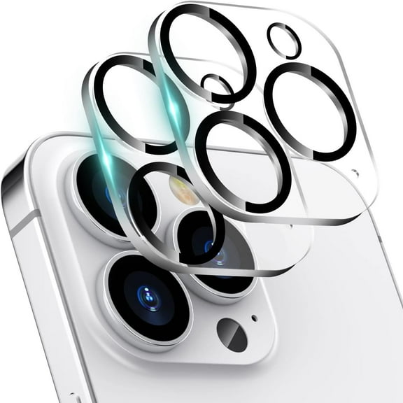 2-Pack HD Tempered Glass Camera Lens Protector for iPhone 14 Pro / iPhone 14 Pro Max