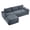 1-Gray, variant on Arouseden Gray Sectional Sofa,Right Facing Sectional Sofa with Deep Seat Chaise,L Shaped Boneless Couch with Cup Holders,Corduroy Sectional Couches for Living Room,No Assembly Required