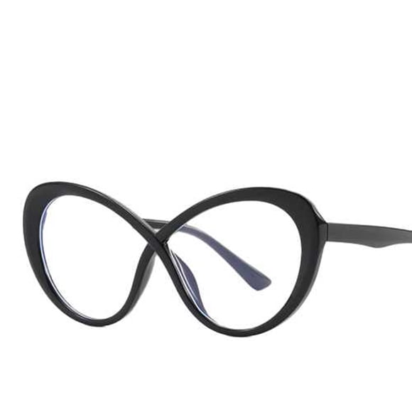Gafas de espejo planas con degradado azul claro y 8 personalidades para mujer