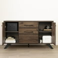 thumbnail image 4 of Helsy 2-Drawer Credenza with Doors-Natural Walnut-South Shore-Furniture, 4 of 5