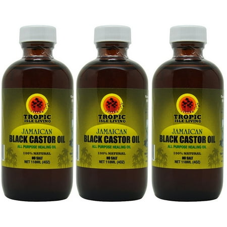 Tropic Isle Living Jamaican Black Castor Oil 4 Oz "Pack of 3