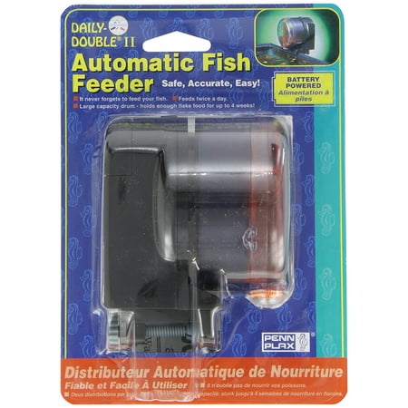 Fish Aquatic Feeder - Penn-Plax Daily Double II Battery-Operated Automatic Fish Feeder