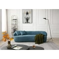 thumbnail image 4 of Modern Curved Sofa, Oversized Couch, Mid Century Modern 3 Seater Sofa, High Rebound Soft Boucle Sofa, 3 Seat Cloud Couch Sofa with 2 Pillows, for Living Room, Bedroom, Office, Apartment, Light Blue, 4 of 7
