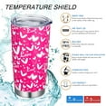 thumbnail image 5 of 2 Pieces Valentine''s Day Gift for Women Pink Heart Tumbler Cups for Girlfriend Wife Anniversary 20 oz Stainless Steel Double Wall Insulated Coffee Mug Water Bottle with Lid Straw and Brush, 5 of 6
