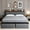 Grey, variant on Kicctian King Size Upholstered Platform Bed Frame with LED Headboard, 2 Storage Drawers, USB Charging Ports, Sturdy Metal Design, Easy Assembly,White