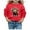 Red, variant on lnmuld Hoodies for Teens Solid Color Girls' Autumn and Winter Cute Cow Print Round Neck Long Sleeve Casual Hoodless Sweatshirt Size:5-6 Years