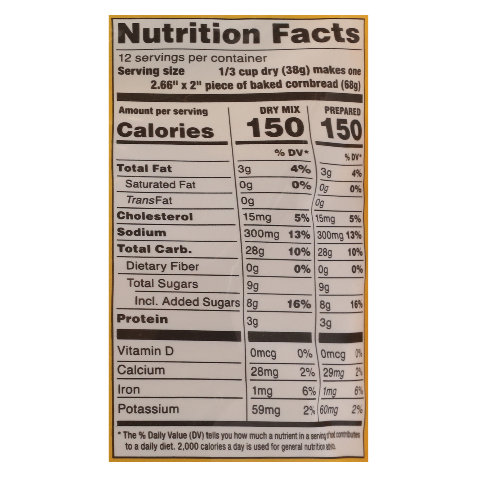 Marie Callender's Low Fat Original Corn Bread Mix