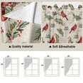 thumbnail image 5 of Swag Valance Curtains for Windows, Cardinal Bird Light Filtering Kitchen Curtains with Rod Pocket, Holly Branches Berry Winter Beige Window Treatment Valances for Living Room, 36x36 - 2 PCS, 5 of 9