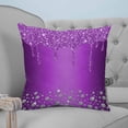 thumbnail image 4 of 14x14 Pillow Covers Set of 2, Modern Purple Throw Pillow Covers Decorative Couch Cushion Case, Abstract Diamond Luxury Gradient Microfiber Square Pillowcases for Bedroom Car Living Room, 4 of 7