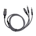 thumbnail image 1 of Cable de carga rápida multiusb de silicona líquida 3 en 1 para puertos iOS/Tipo C/Micro USB, gris, 1 of 5