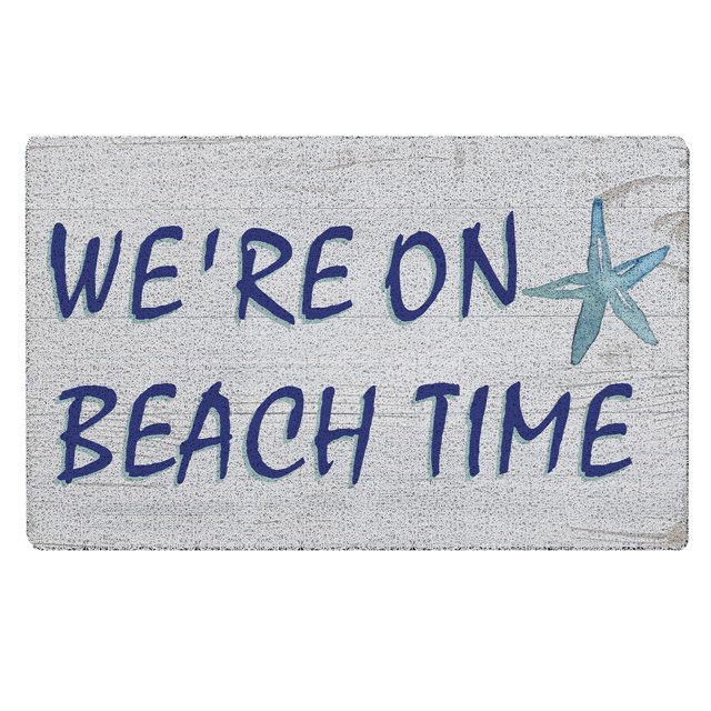 Alfombra Qabliqo We're on Beach Time, 43 x 76 cm, interior y exterior