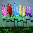 thumbnail image 3 of Toystoory 2 uds luz Solar ahorro de energía LED luces de césped al aire libre RGB lámparas de patio lámpara de camino a prueba de herrumbre Iluminación y accesorios Amarillo Toystoory HA073511-03, 3 of 6