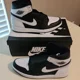 thumbnail image 1 of N I-K-E A i r-Jor-dan 1 Retro High OG Men's Black & White High-Top Sneakers Size 10.5, 1 of 6
