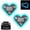 Light Blue*2, variant on Car LED Ambient Light - Solar-Powered Heart-Shaped LED Neon Light for Night Driving, IP65 Waterproof, 5 Modes, Romantic Gift for Christmas, Valentine's Day, Anniversary, Date Night(Pink)