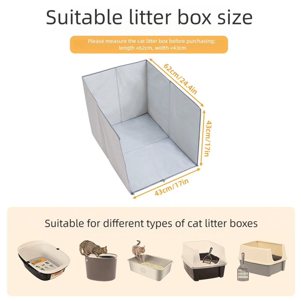 Splash Proof Litter Tray Barrier PVC Coating Protector Mat For Pet Litter Box