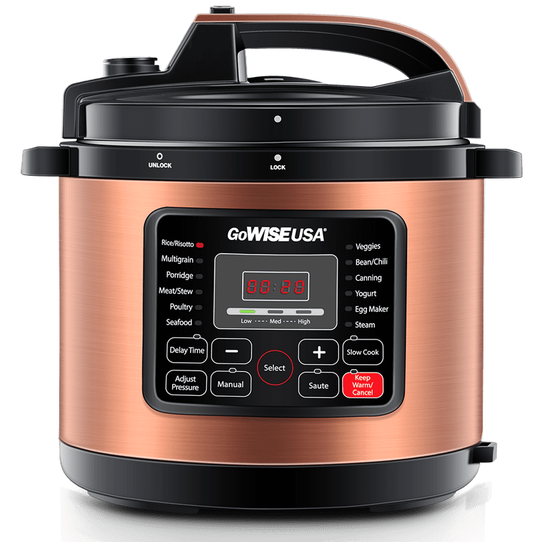 GoWISE USA 8-Quart 12-in-1 Electric Programmable Pressure Cooker