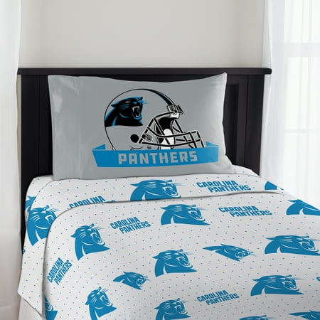 Nfl Carolina Panthers Monument Twin Sheet Set