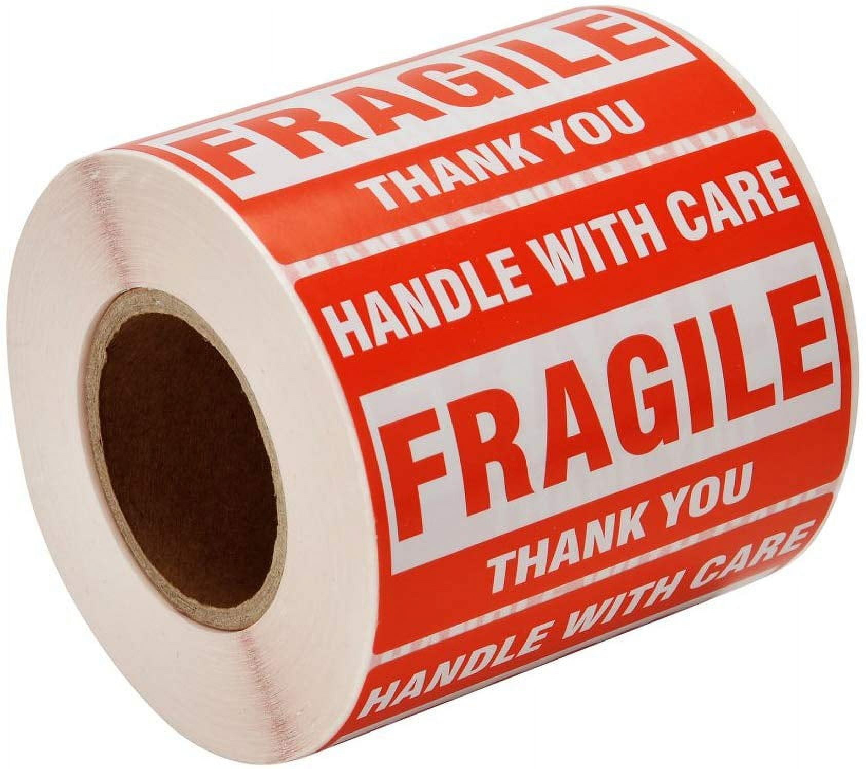 SJPACK 2000 Fragile Stickers 4 Rolls 2" x 3" Fragile - Handle With Care - Thank You Shipping Labels Stickers