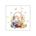 thumbnail image 6 of Watercolor Easter Egg Daisy Basket Wall Decals, Removable Glass Door & Window Stickers, Spring Floral Easter Clings for Living Room, Watercolor Easter Home Decor, Multicolor, 11.8*11.8in, 6 of 6